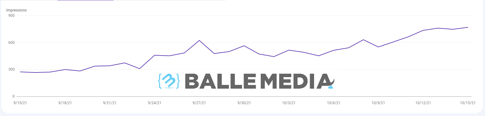 Surrey SEO Marketing using Balle Media services. Results in 1 month