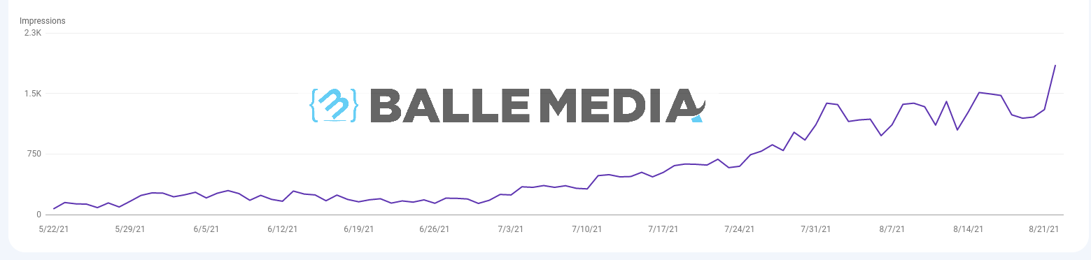 Surrey SEO Marketing using Balle Media services. Results in 3 months